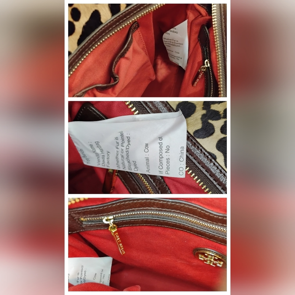 Tory Burch Tote - Leopard Calf Hair & Brown Leather-Trim GHW - Picture 12 of 16